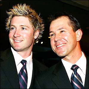 Ricky Ponting and Michael Clarke